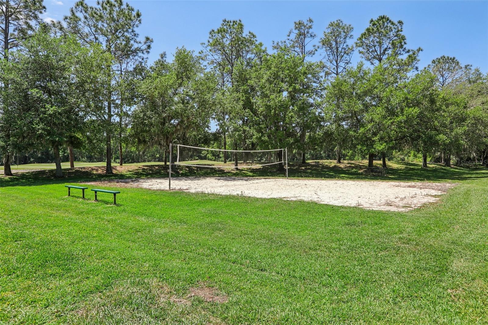 Community sand volleyball court