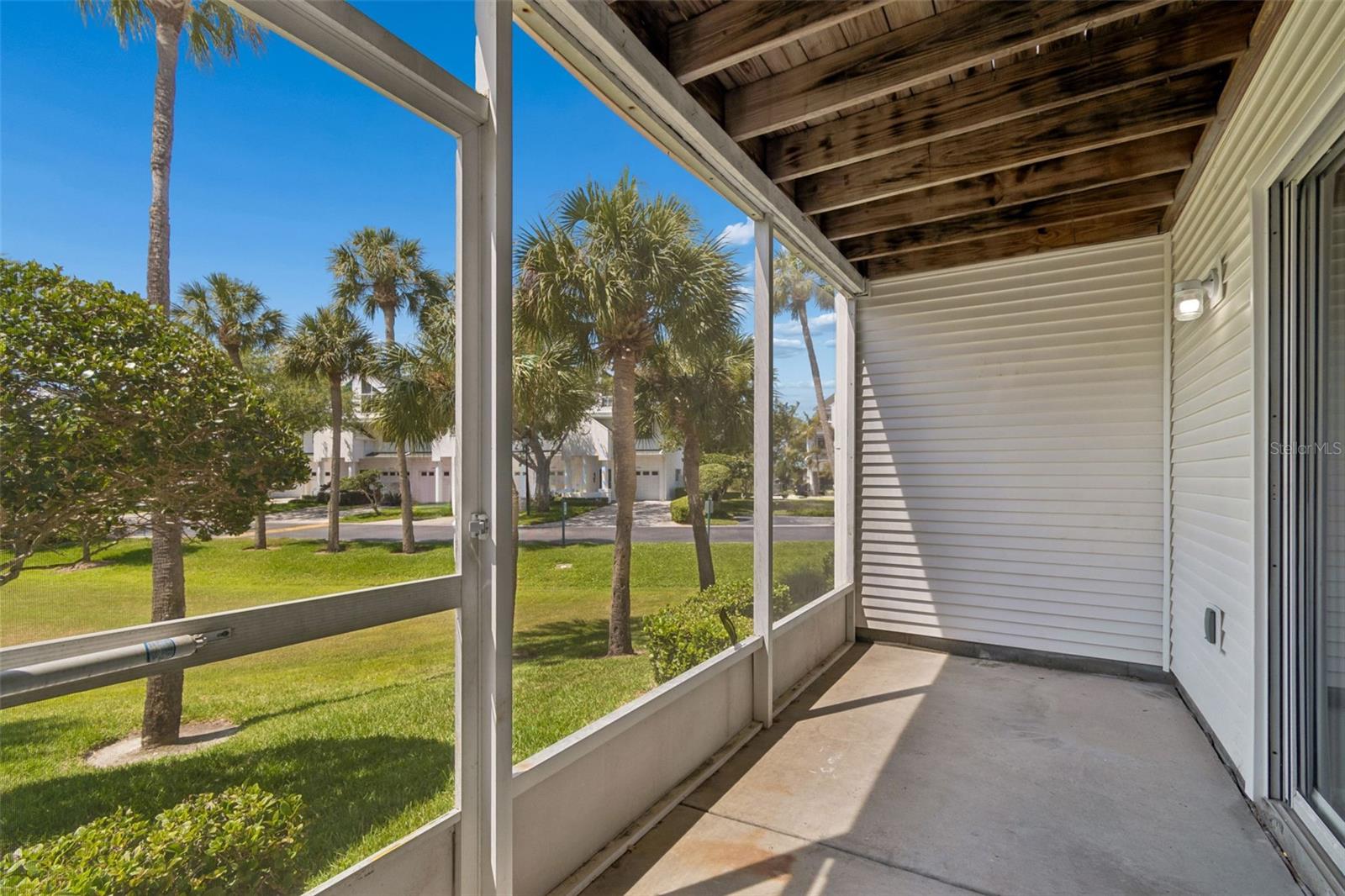 Covered patio off primary