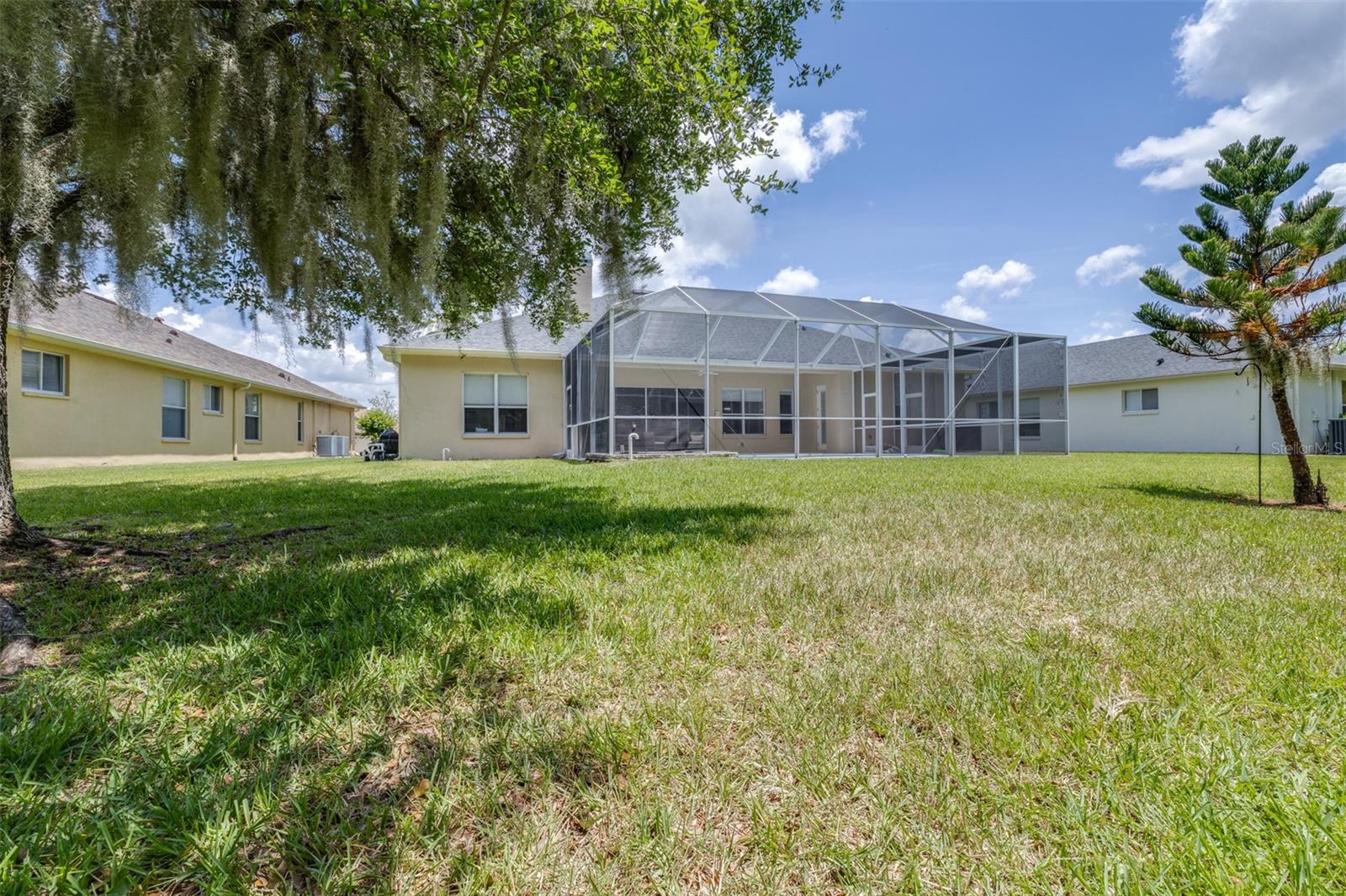 Large back yard