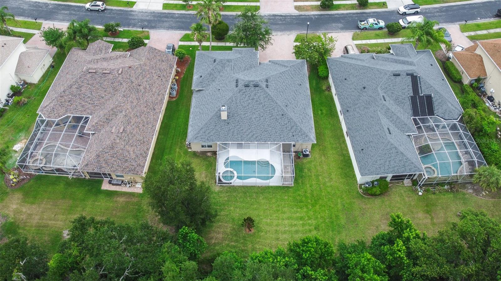Aerial view of back