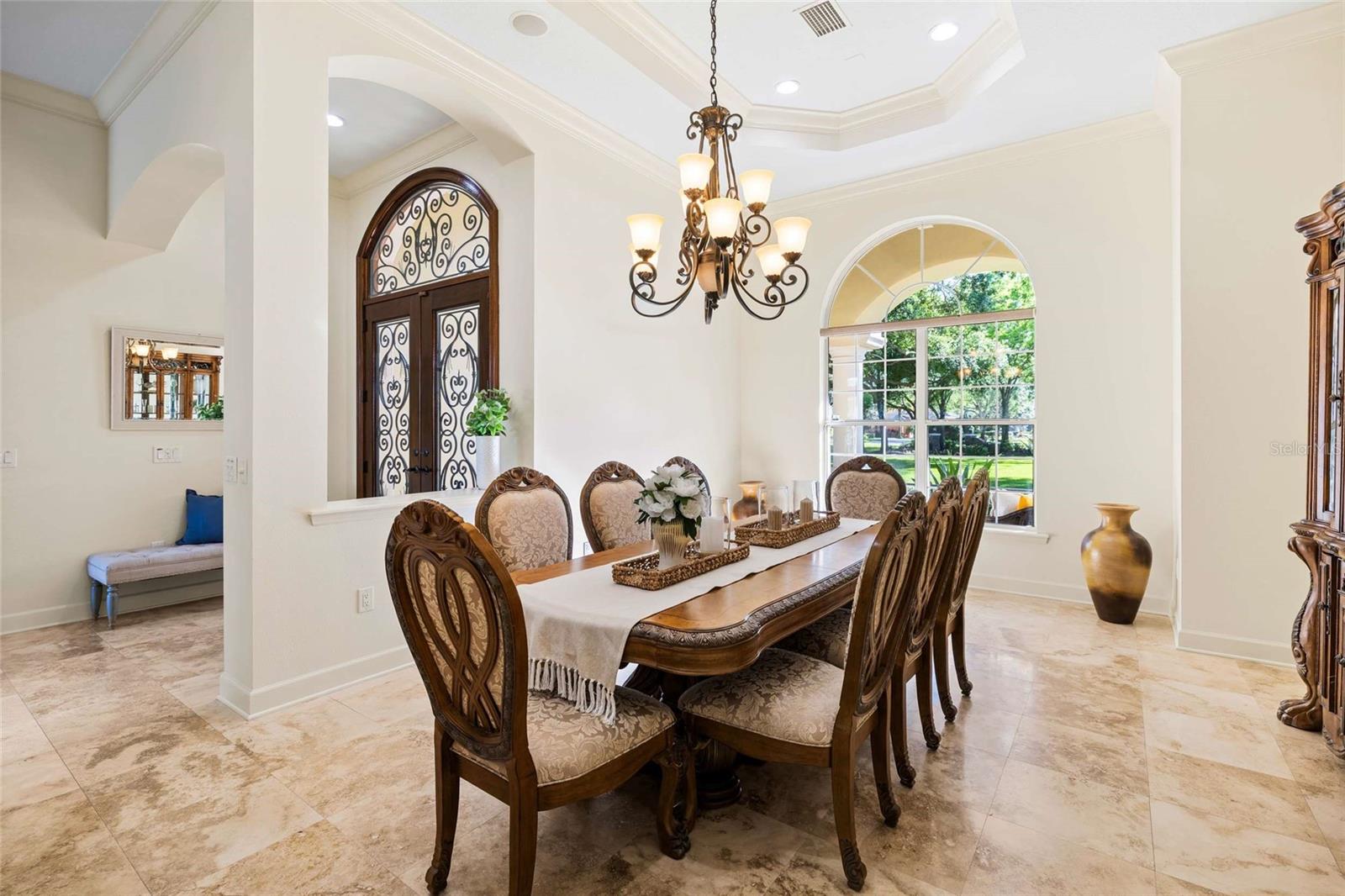 Formal Dining Room with Tray Ceilings
