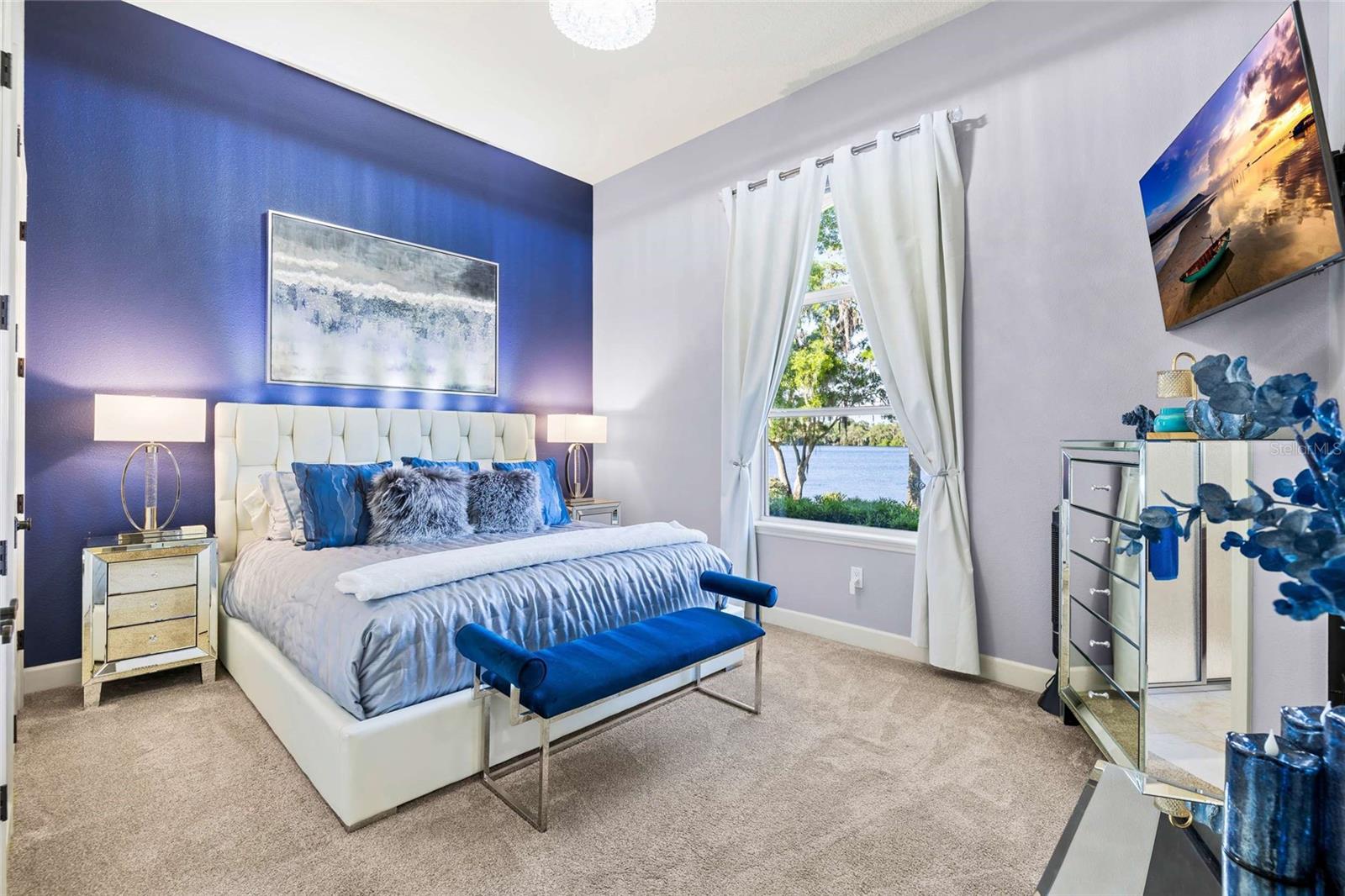 Bedroom 3 With Large Window Overlooking the Lake