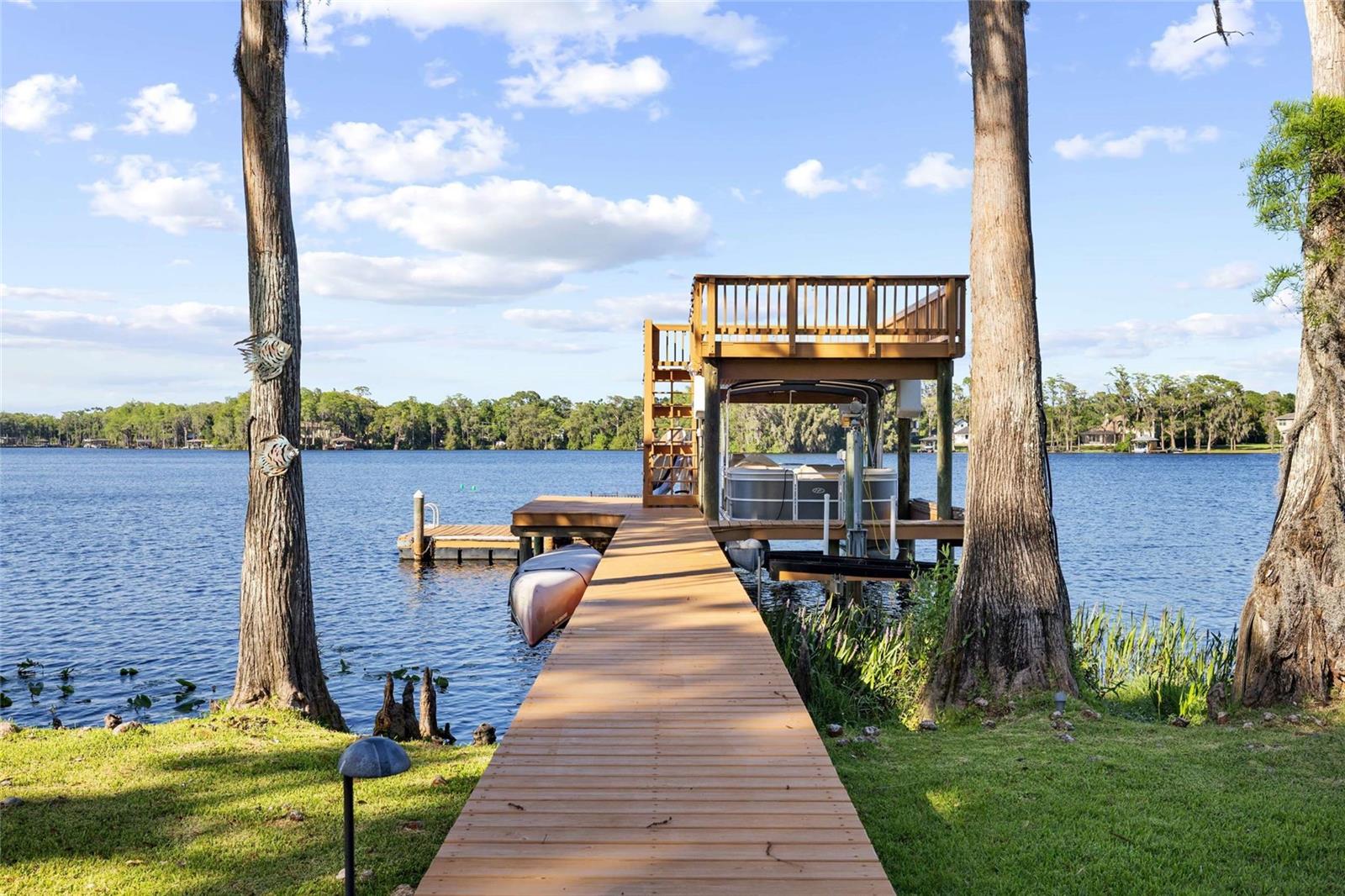 2 Story Dock With 10,000 lb Boat Lift, Jet Ski Lift and Floating Dock