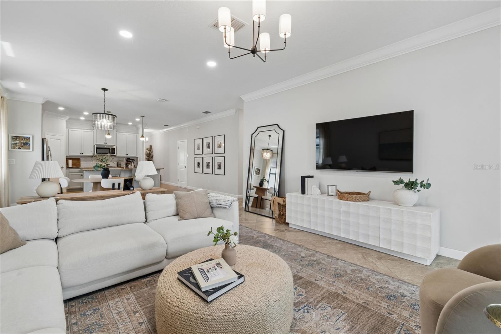 Chic open living room