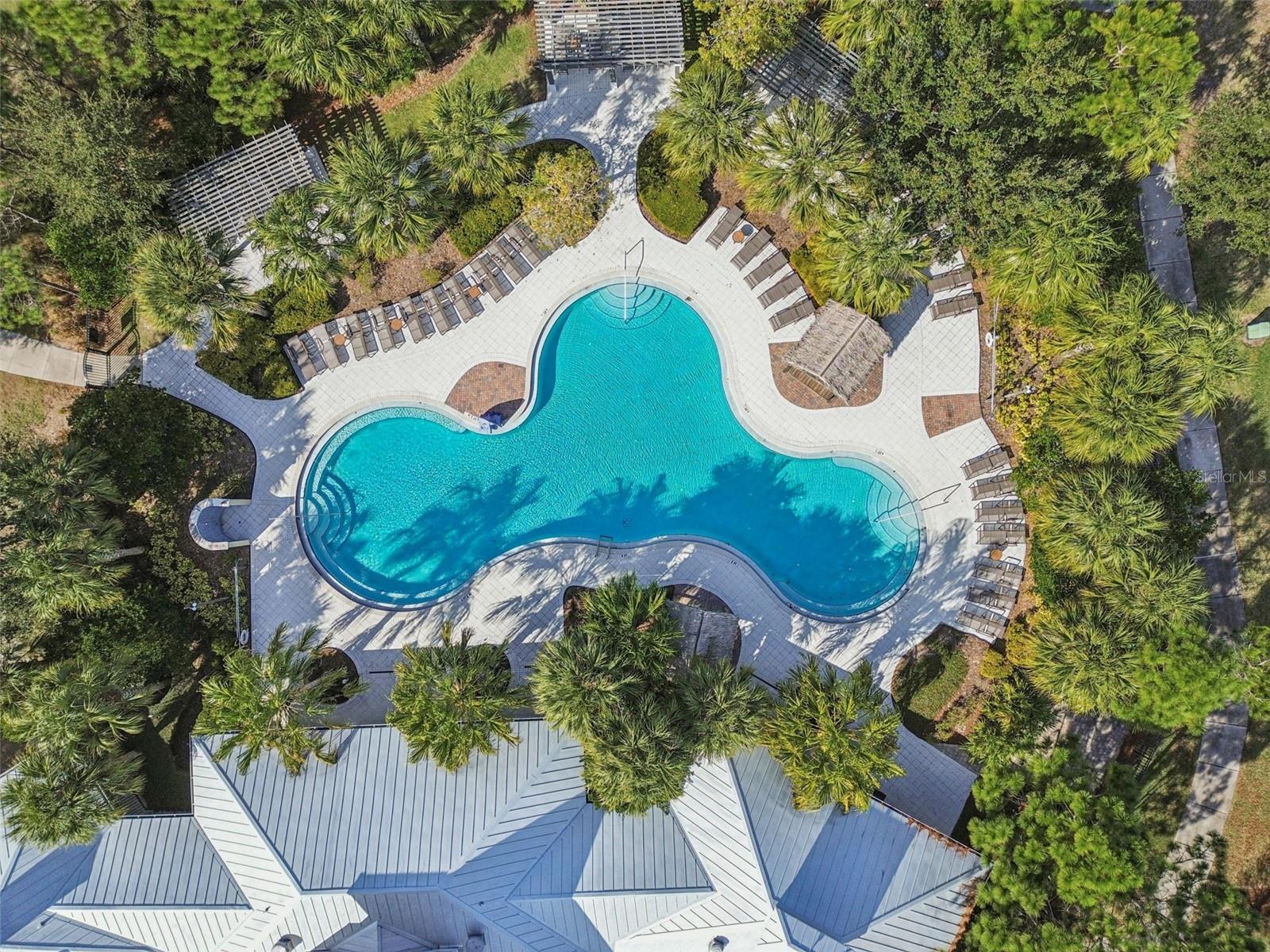 Resort style aerial view