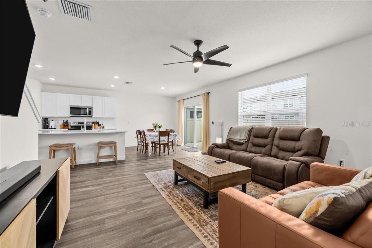 Living Room, Kitchen, and Dinning Room