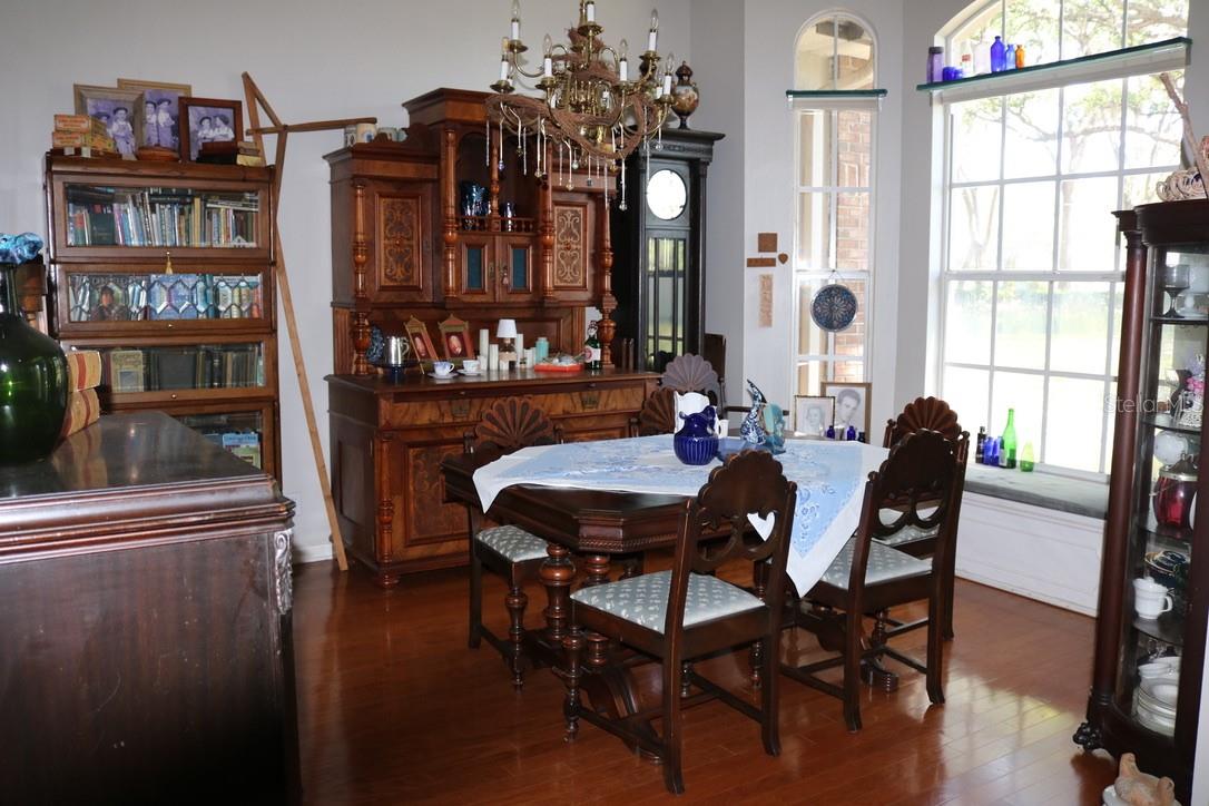 Dining Room with Bay Window and window seat