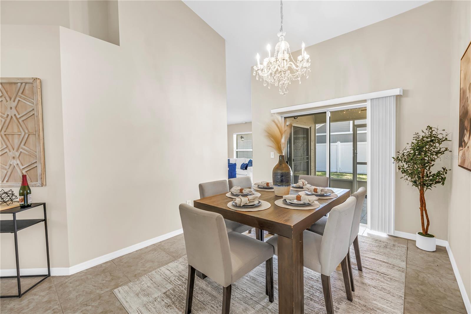 Dining Room with Sliders to Lanai