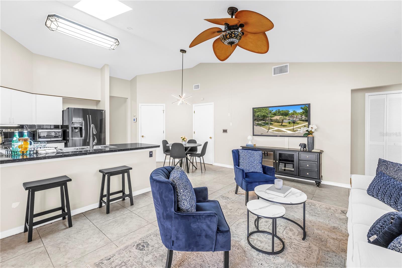 Family Room and Kitchen