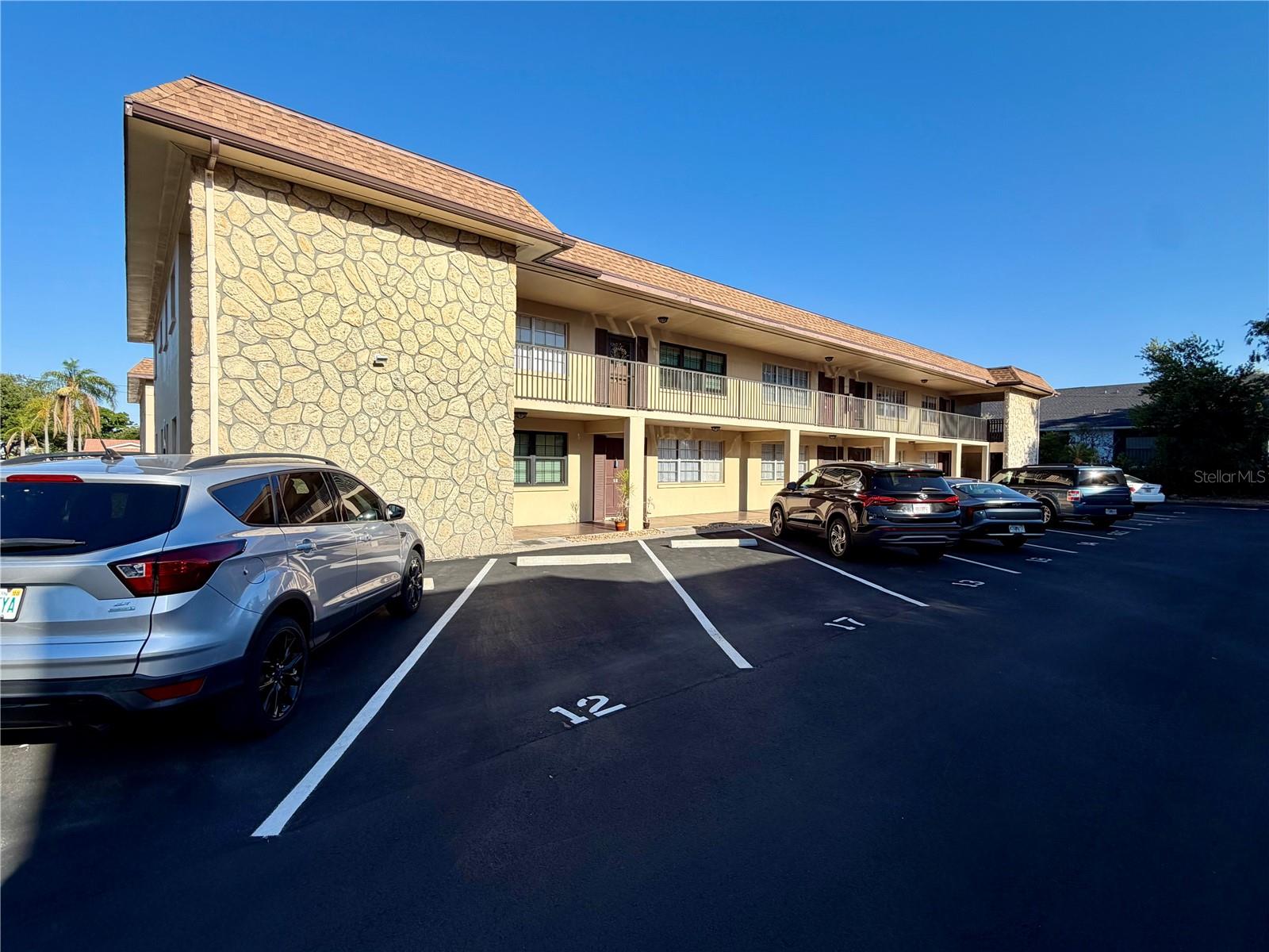 #12 parking in front of door