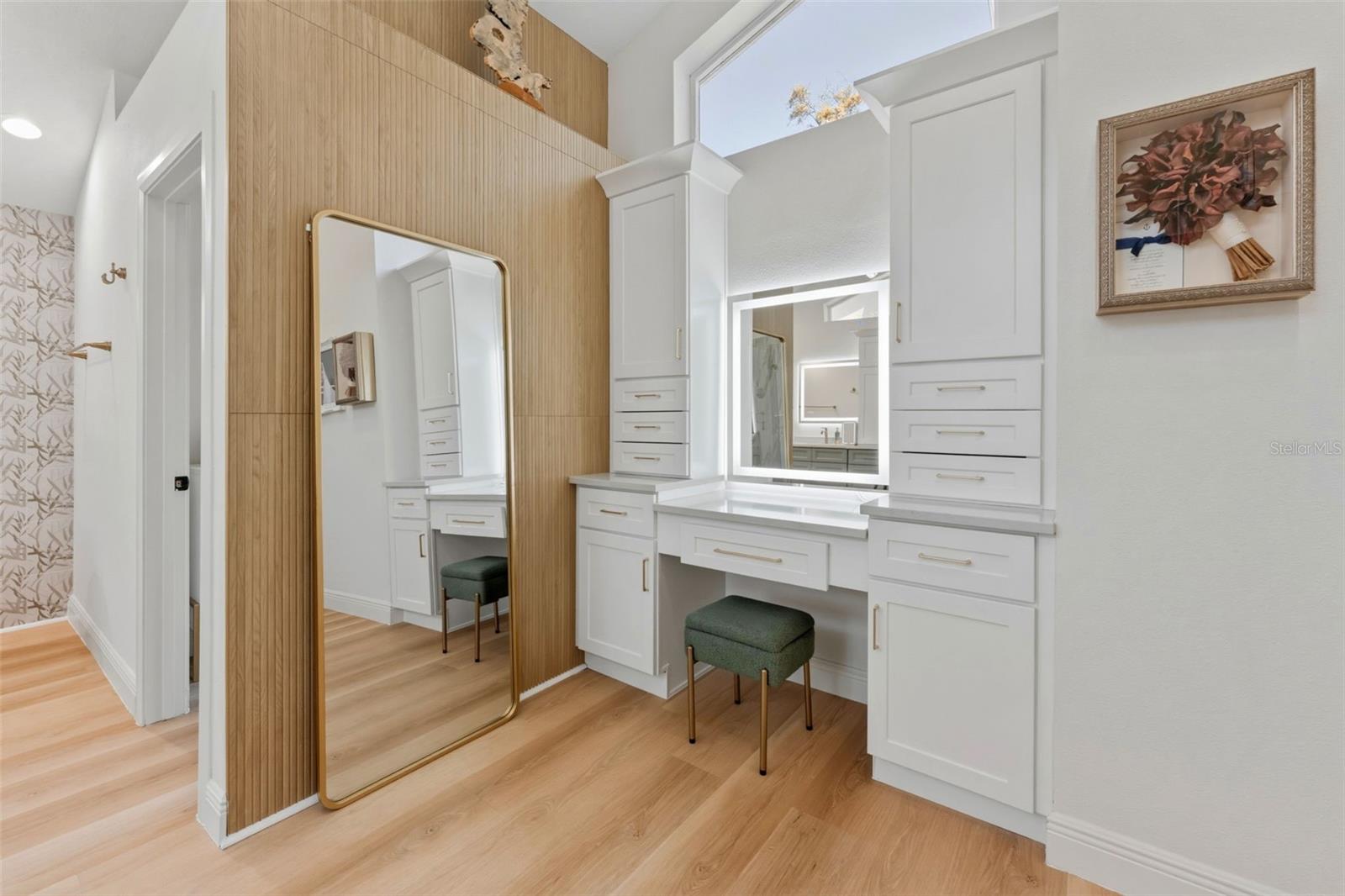Master Bathroom with a Built in Vanity