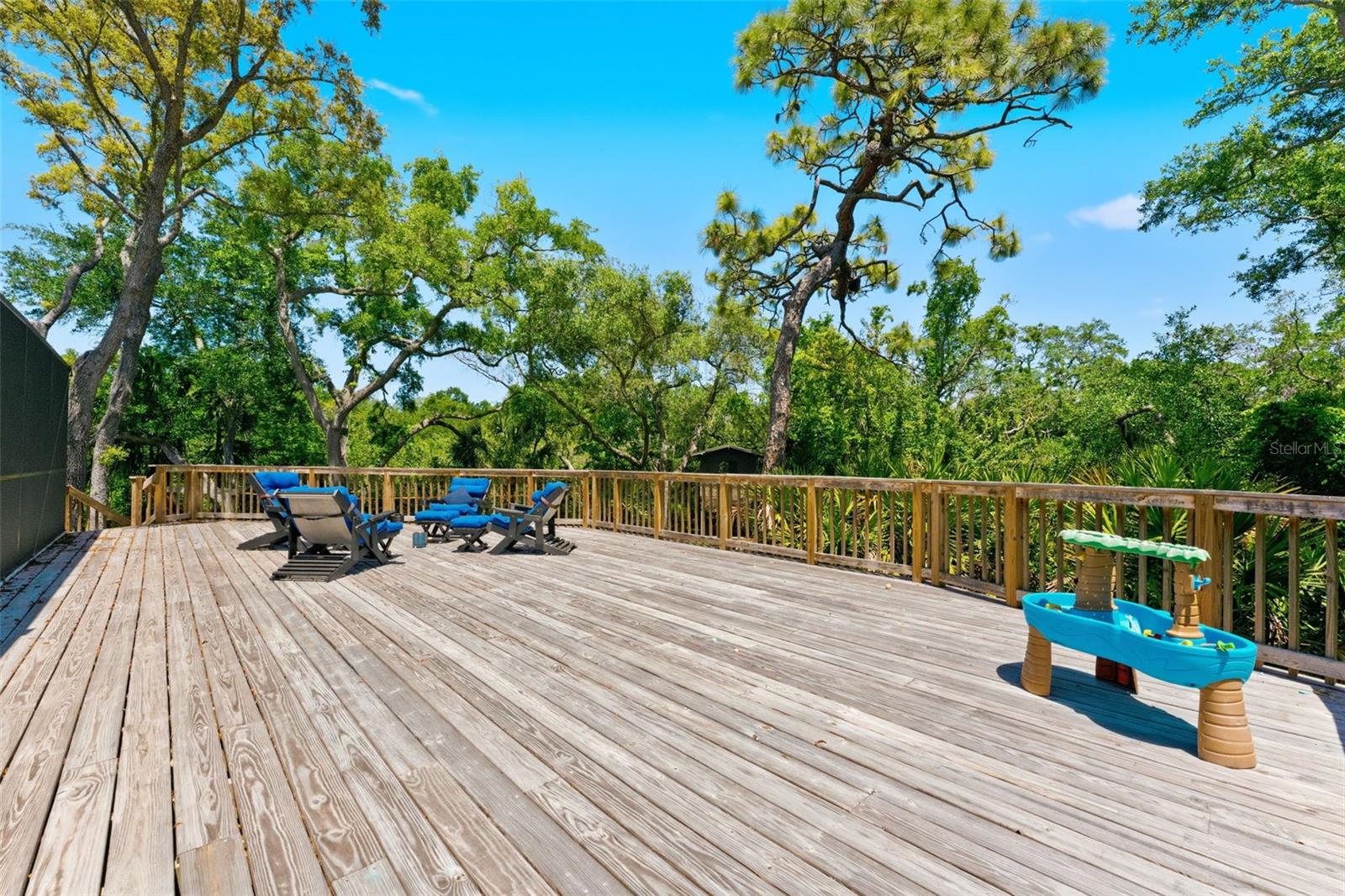 Back Deck Overlooking Backyard