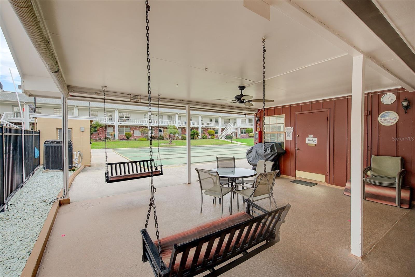 View of clubhouse porch