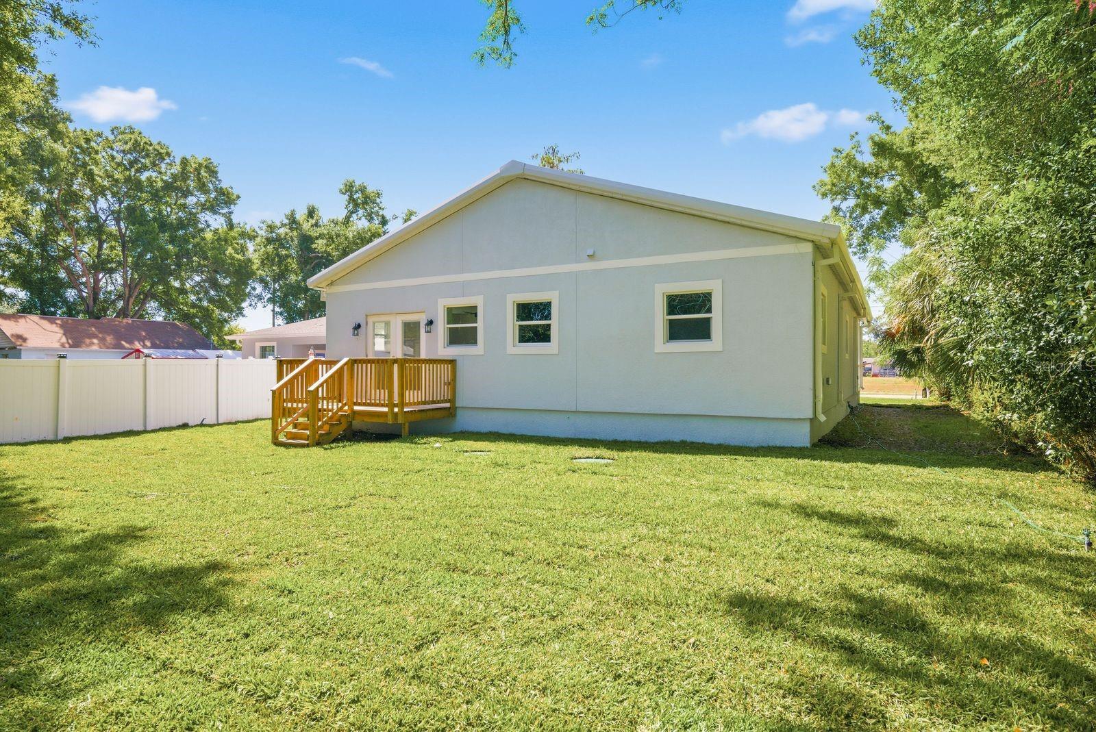 Fully Fenced Back Yard