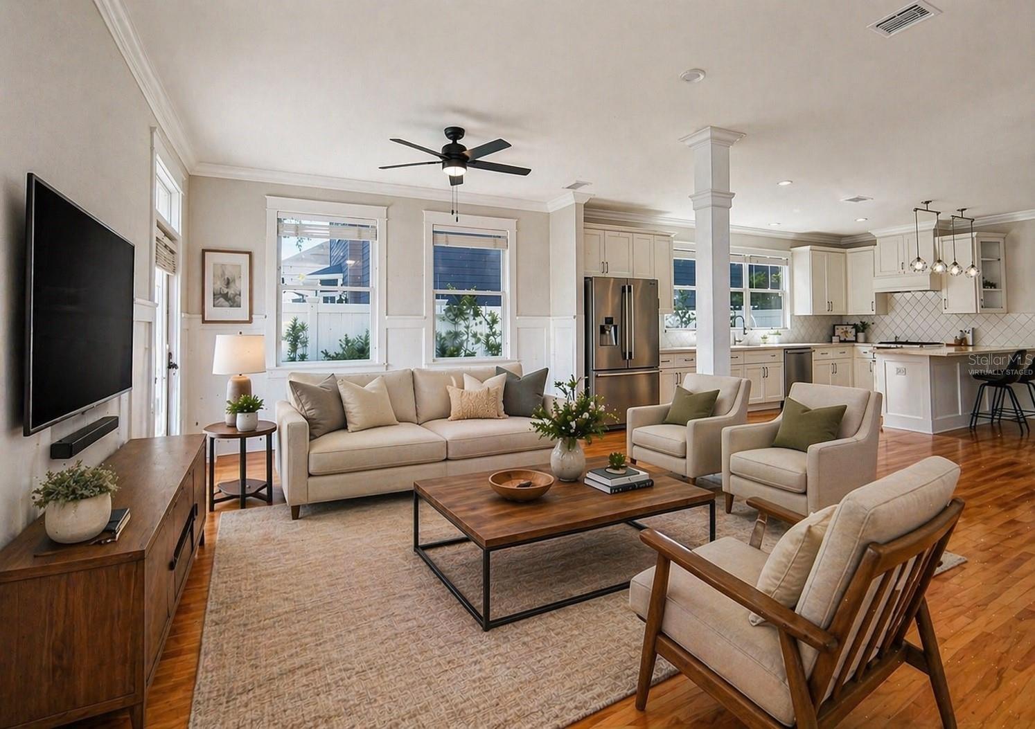 Living Room Virtually staged