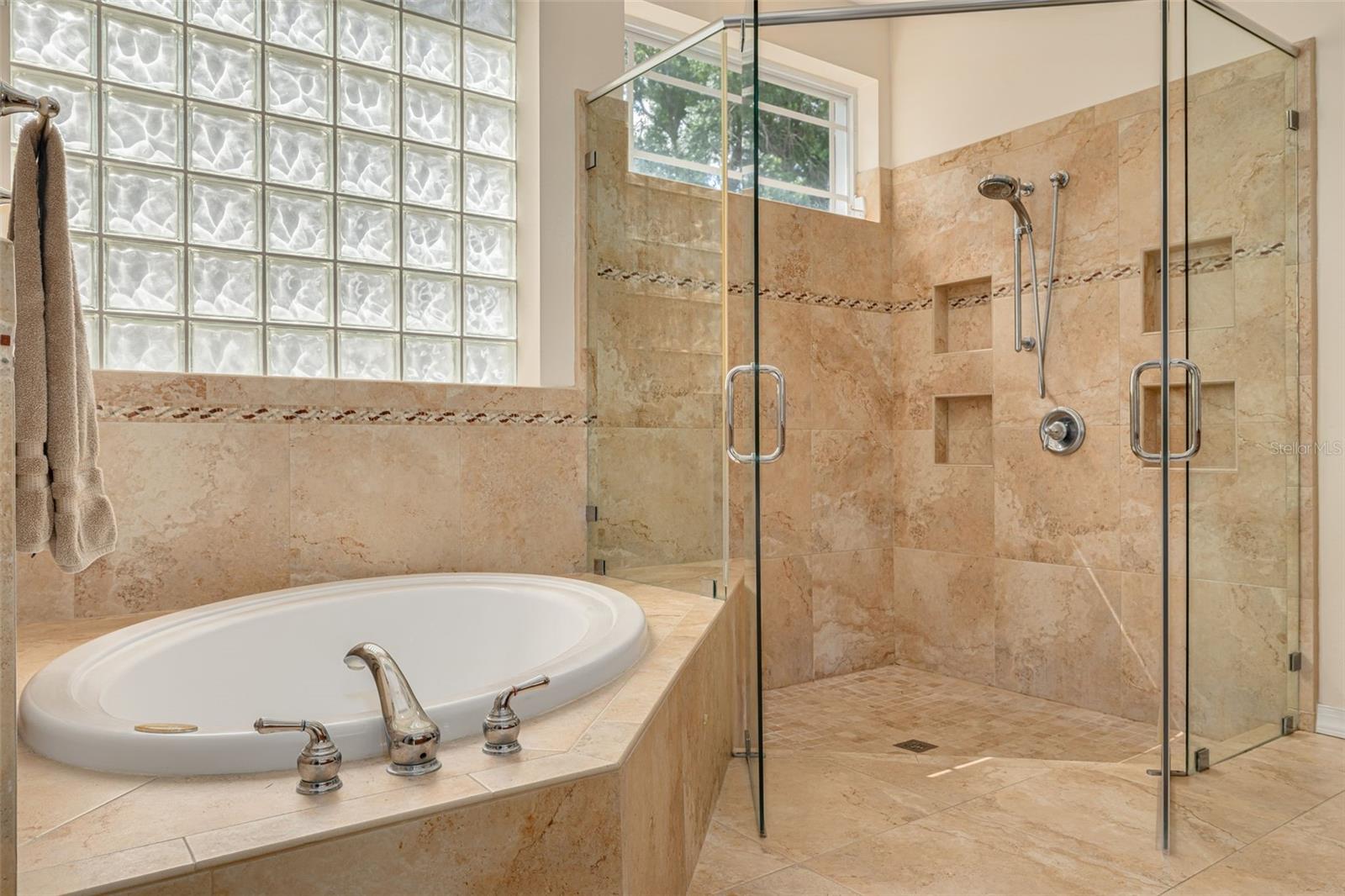 Garden tub and separate shower