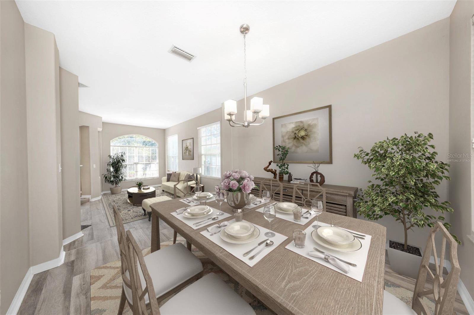 Virtually Staged Dinning Room