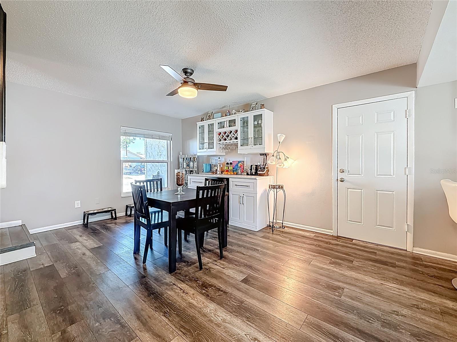 Family Room with dry bar