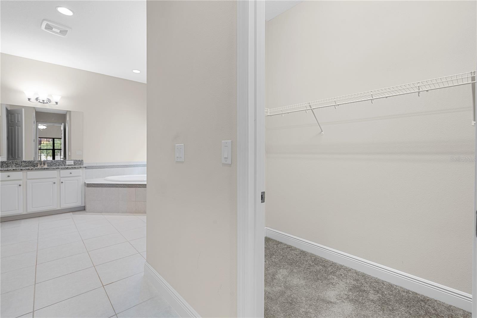 downstairs master bath 1 and walk-in closet
