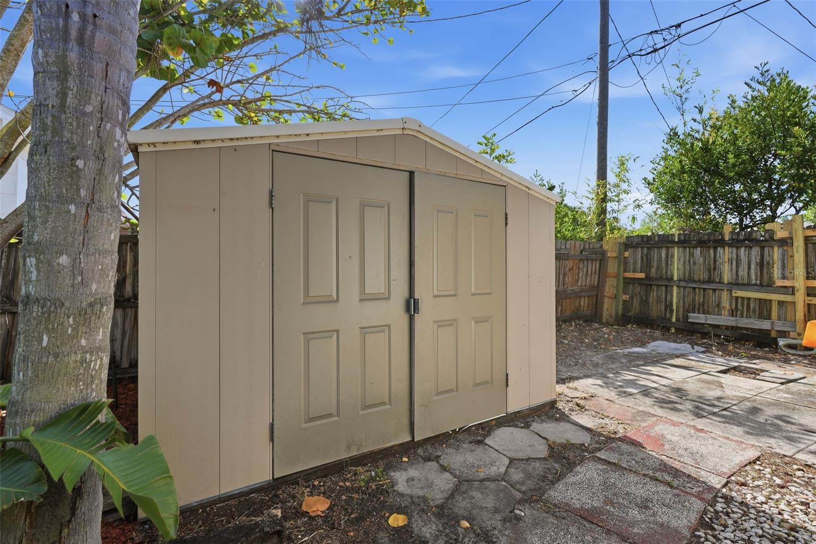 Shed in back yard