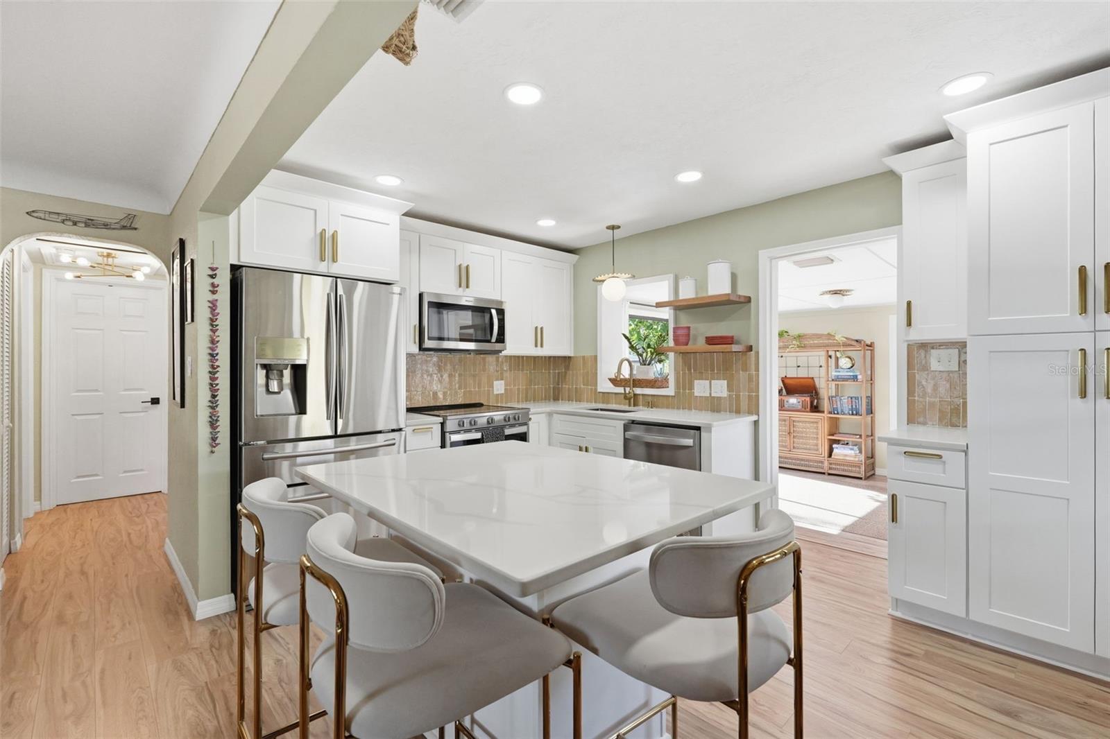 Updated kitchen with quartz countertops