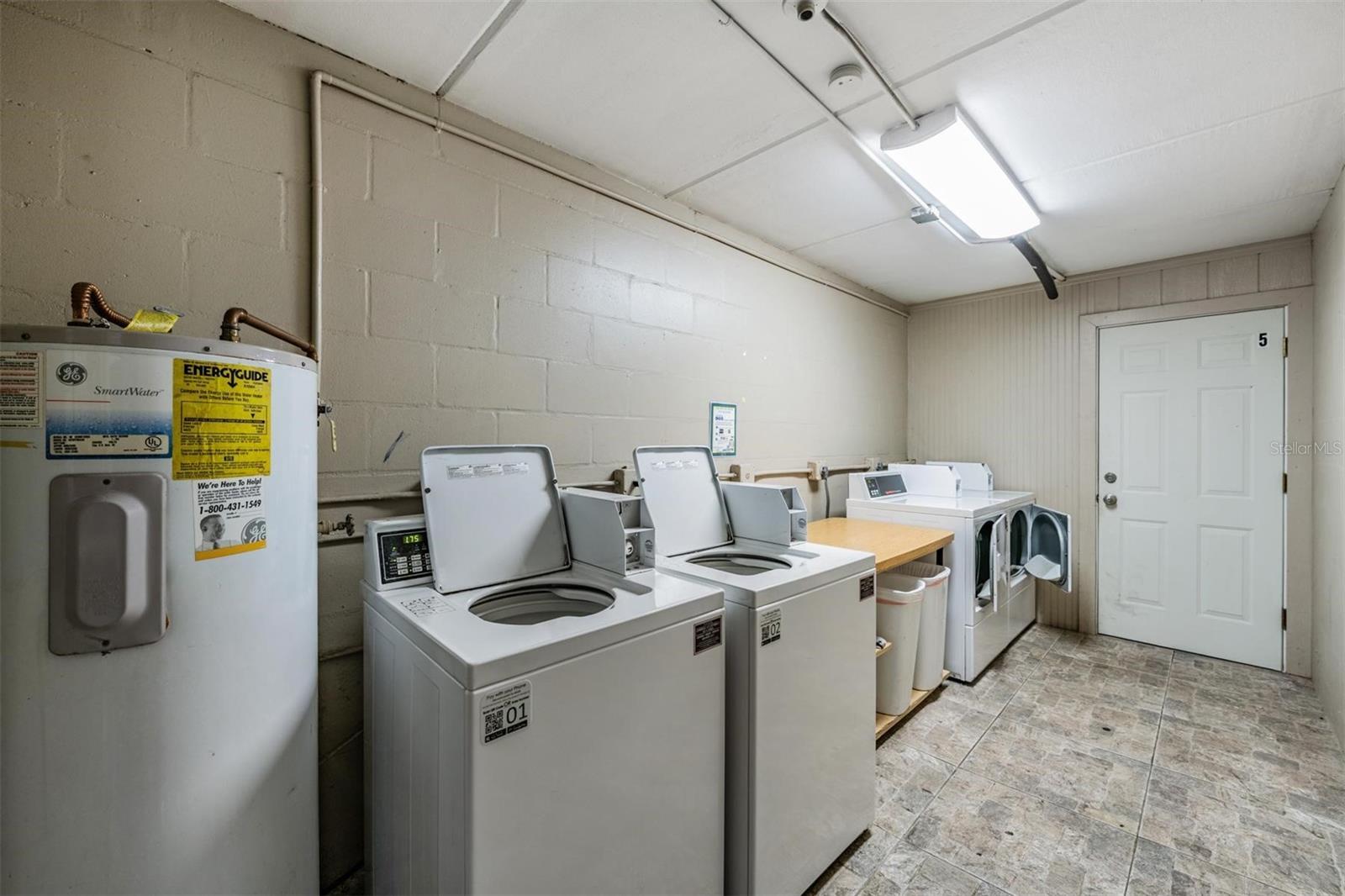 Community laundry room.