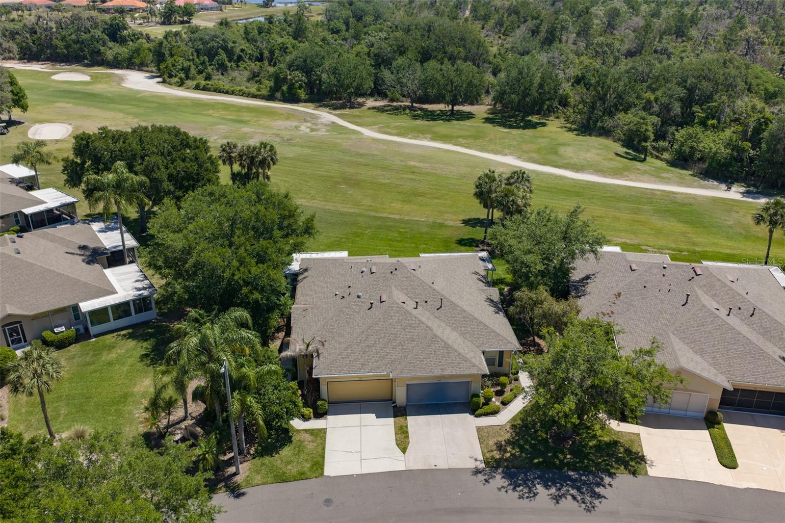 Drone View showing golf course behind the condo