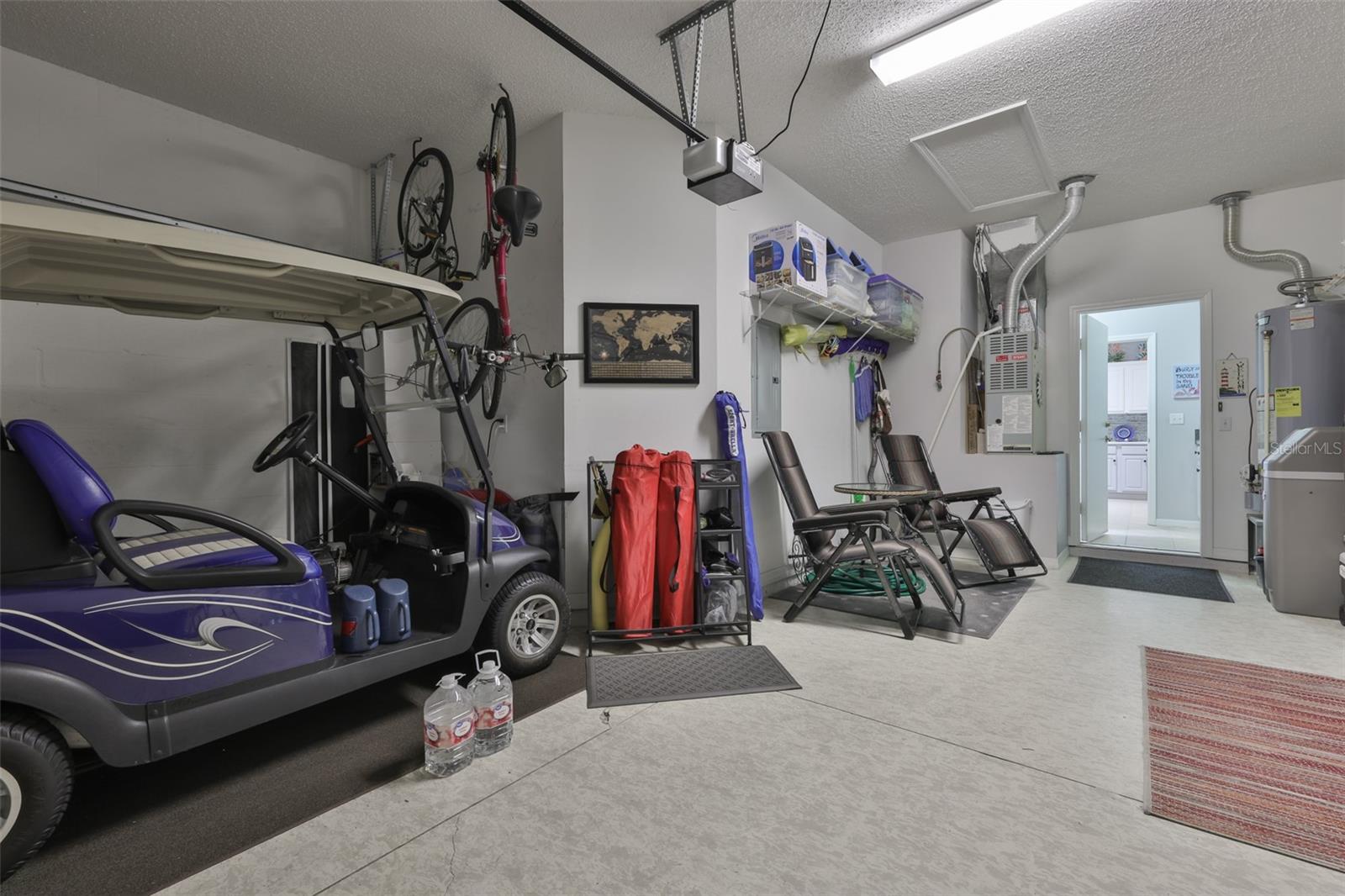 1.5 Car Attached Garage with Golf Cart