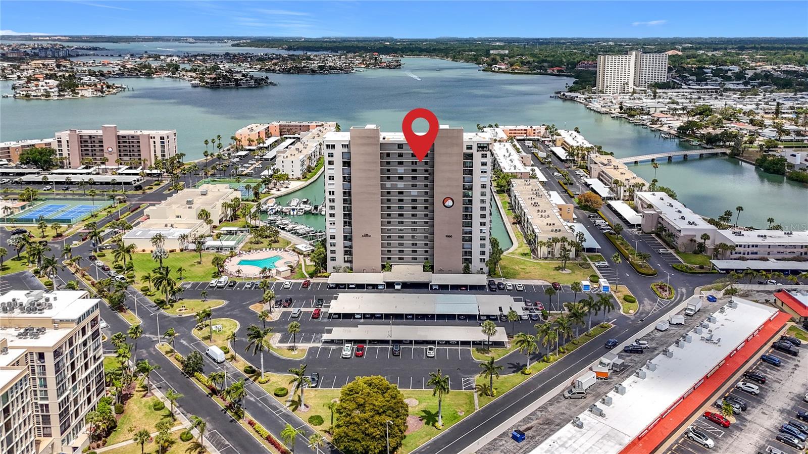 Welcome home -water views from both the front and back of the condo