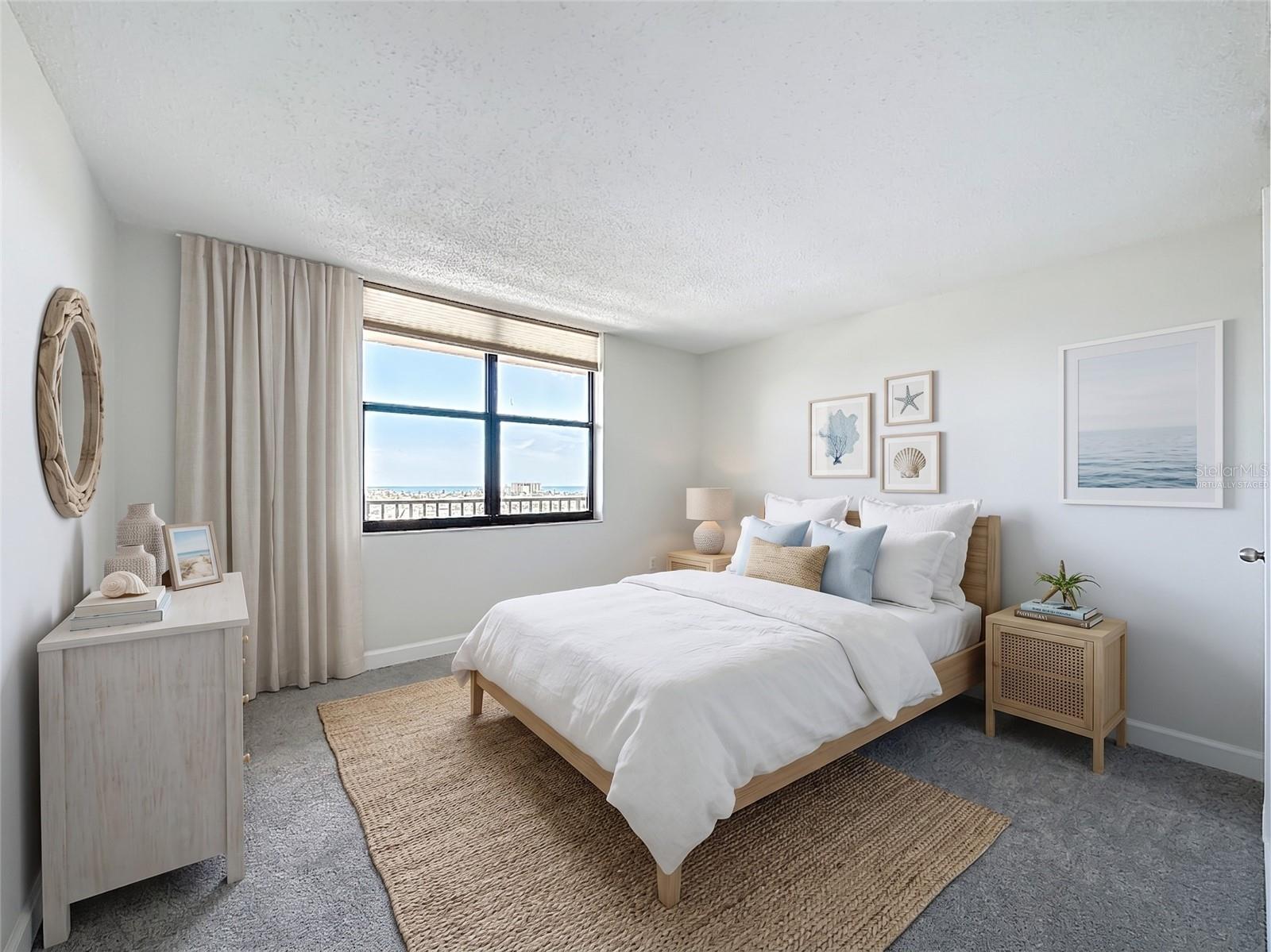 Virtually staged 2nd bedroom