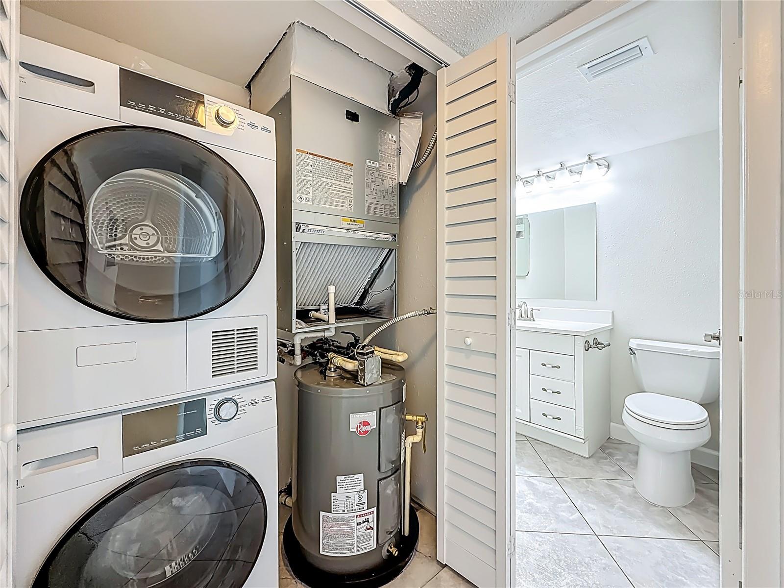 This unit has a brand new stackable washer and dryer