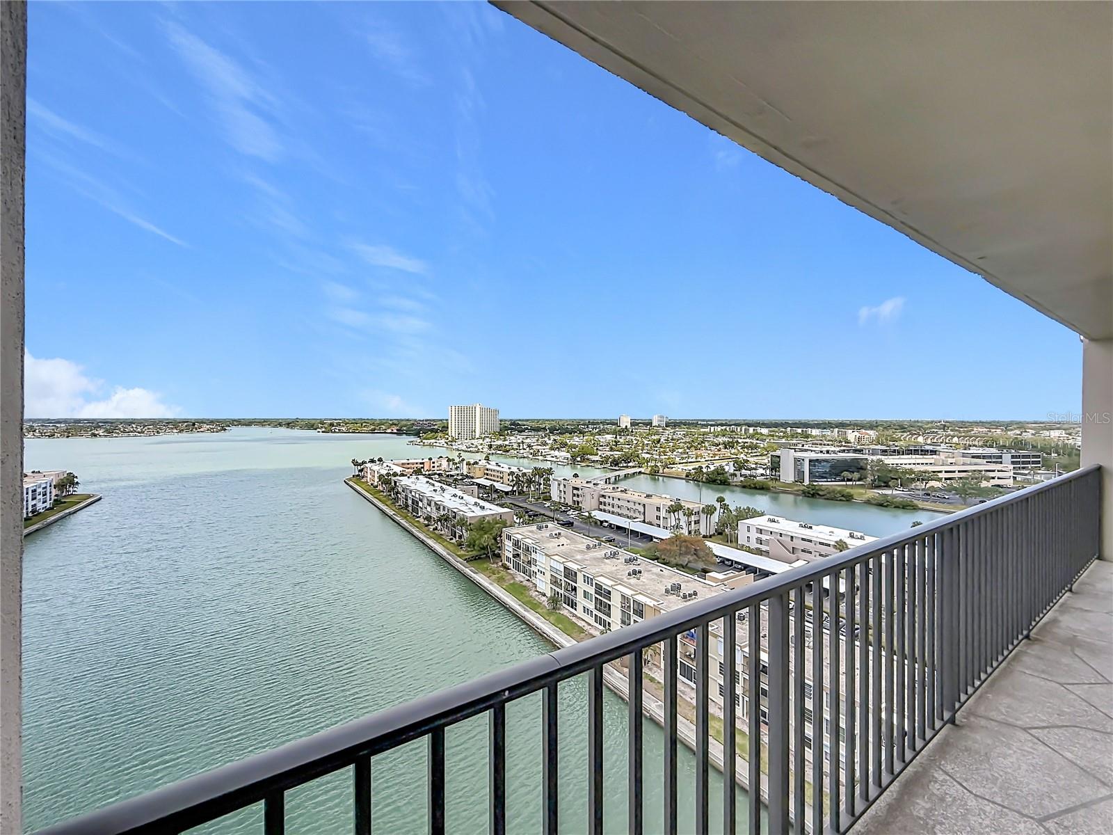 Wide open water views from the balcony