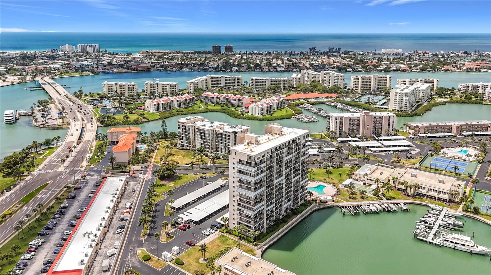 This is a closer look at how close you are to the beaches on St. Pete Beach.  The water in the far back is the Gulf of Mexico