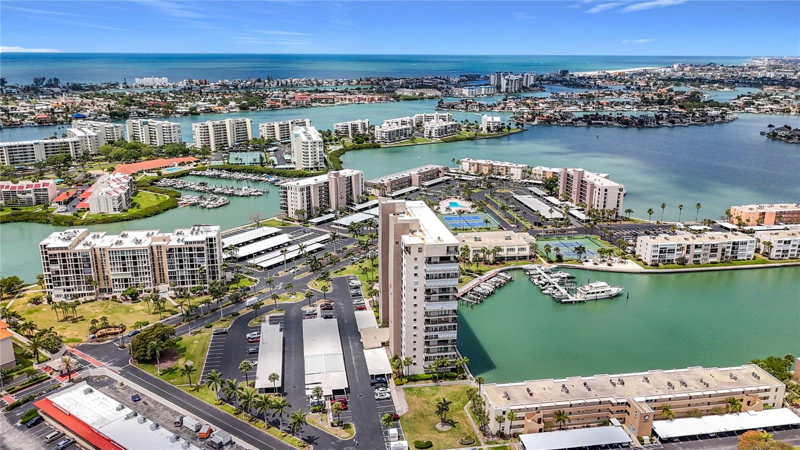 Aerial view of part of Bay Island