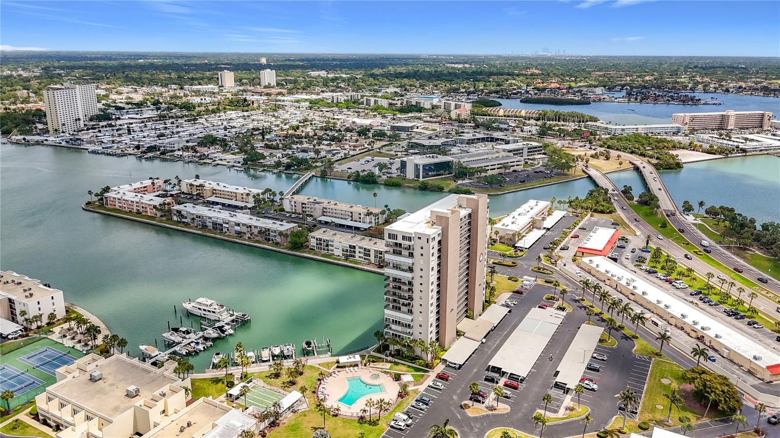 Aerial view of the other side of Bay Islands