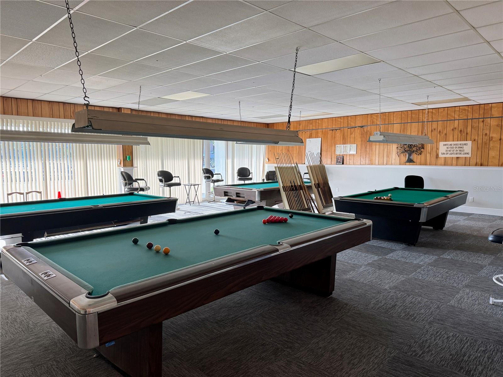 Billiards room at Bay Island