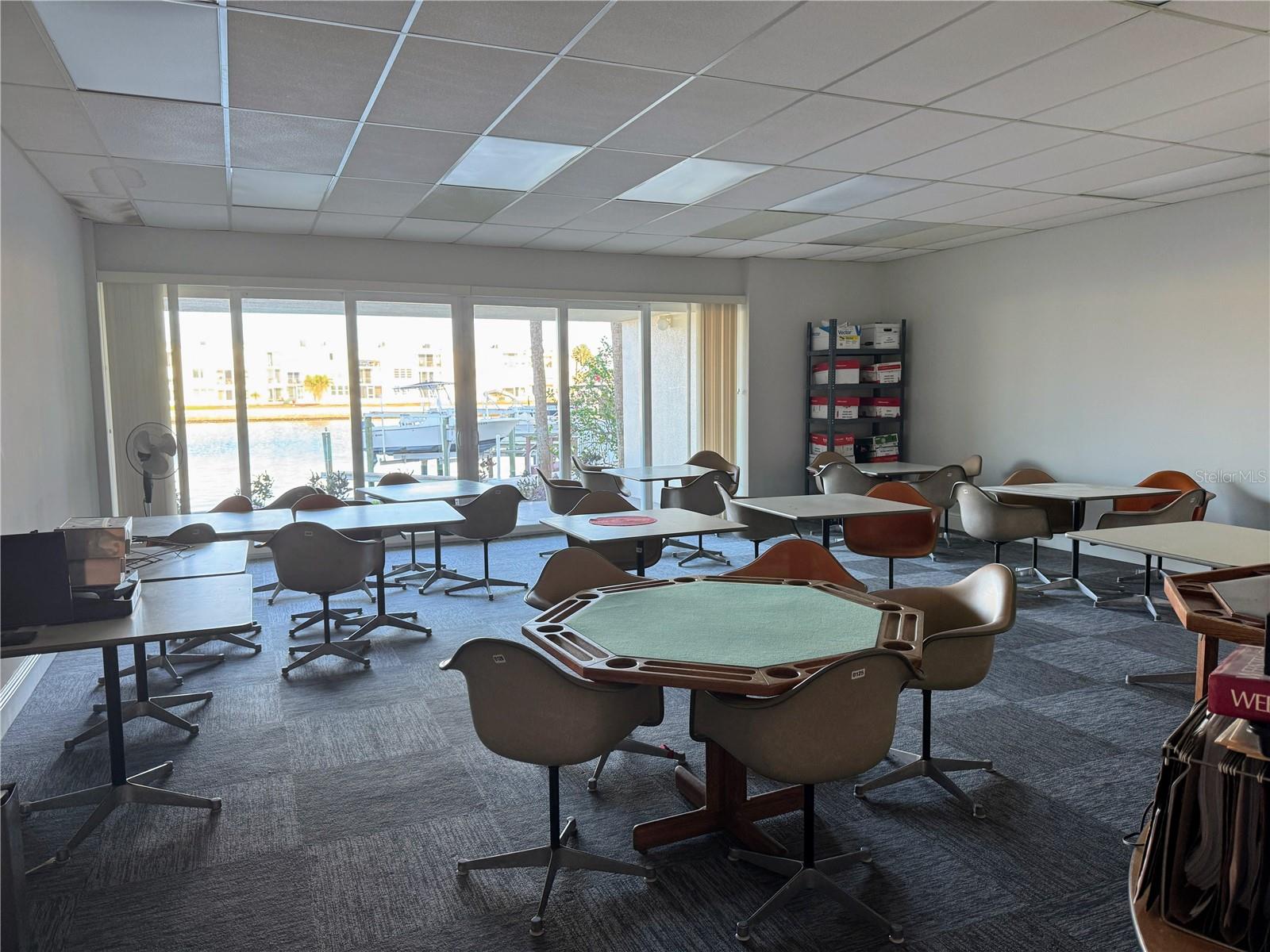 Card room at Bay Island in the clubhouse