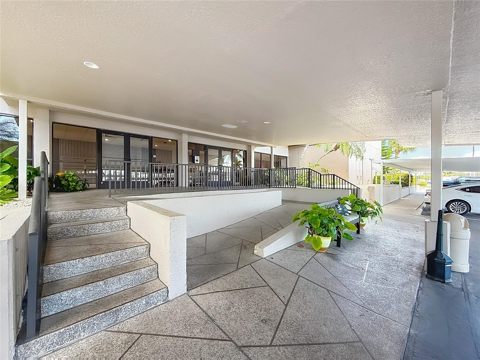 Secure lobby entrance to the Admiral building