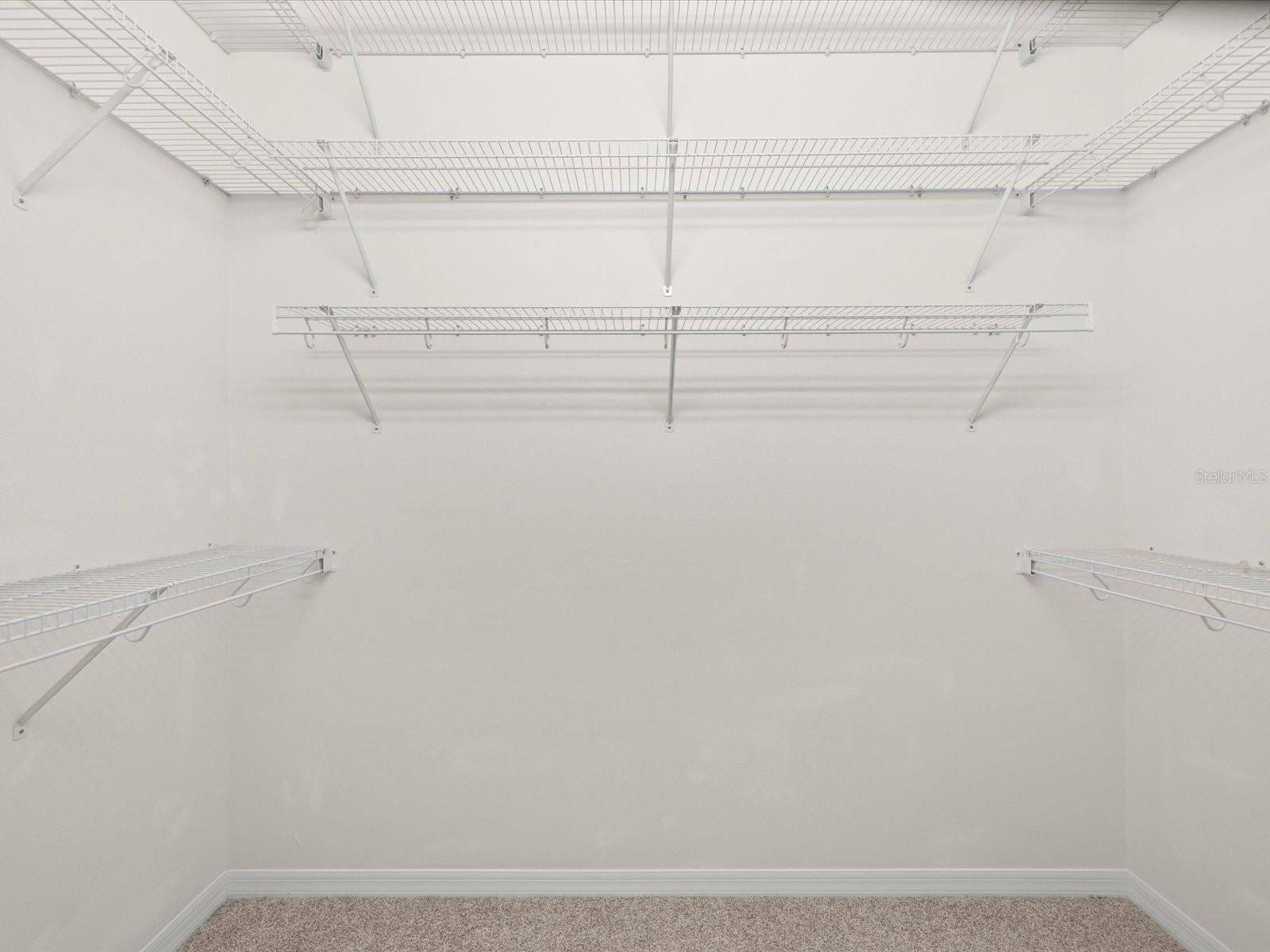 walk in closet, one of 2 closets