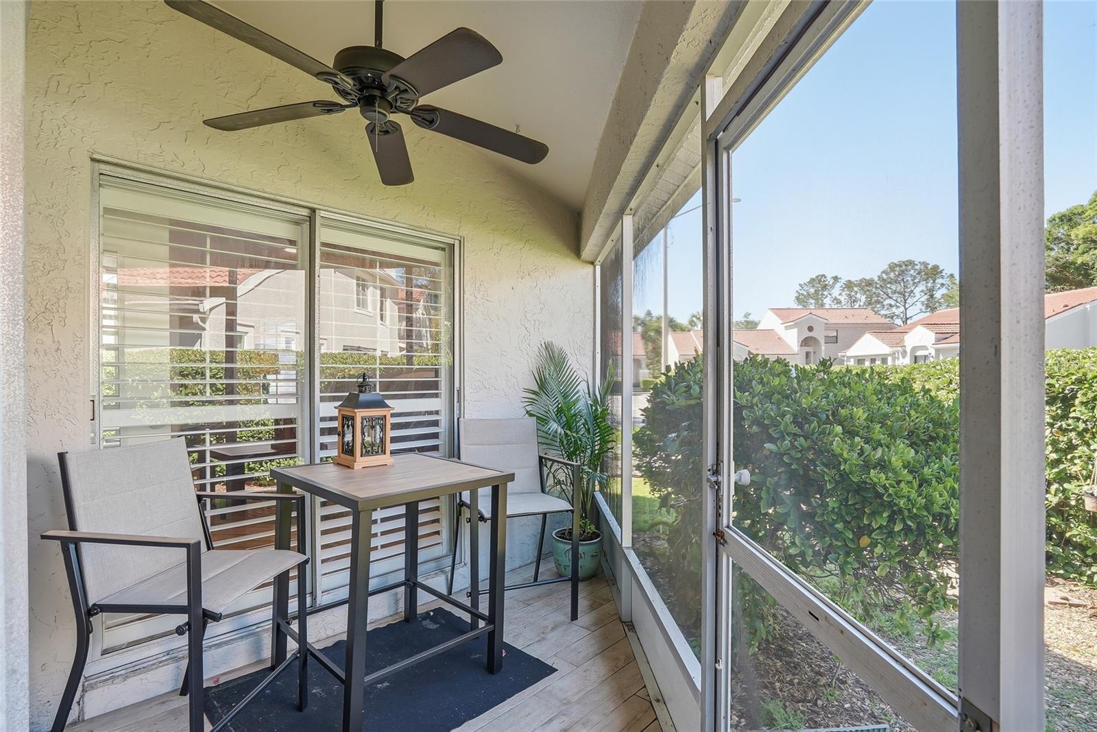 Screened porch in the rear.