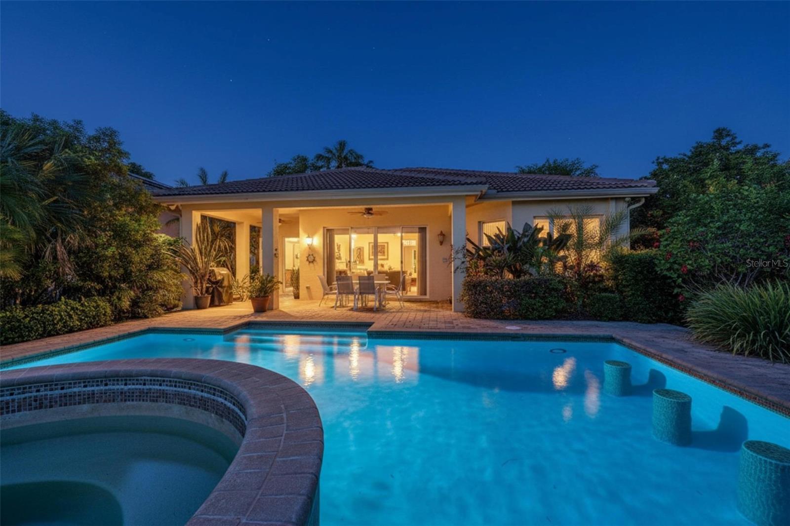 Nighttime Poolside