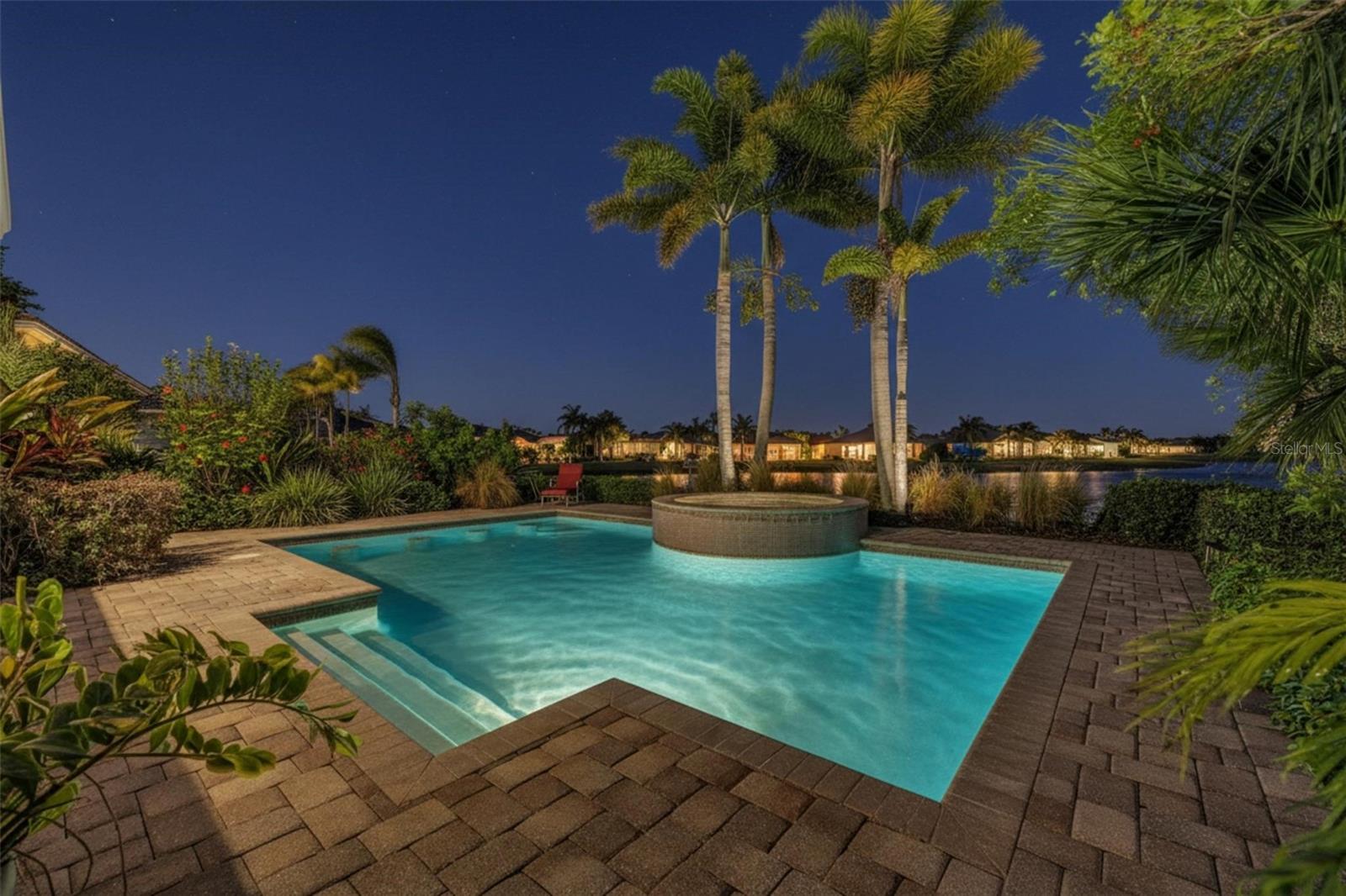 Nighttime Poolside