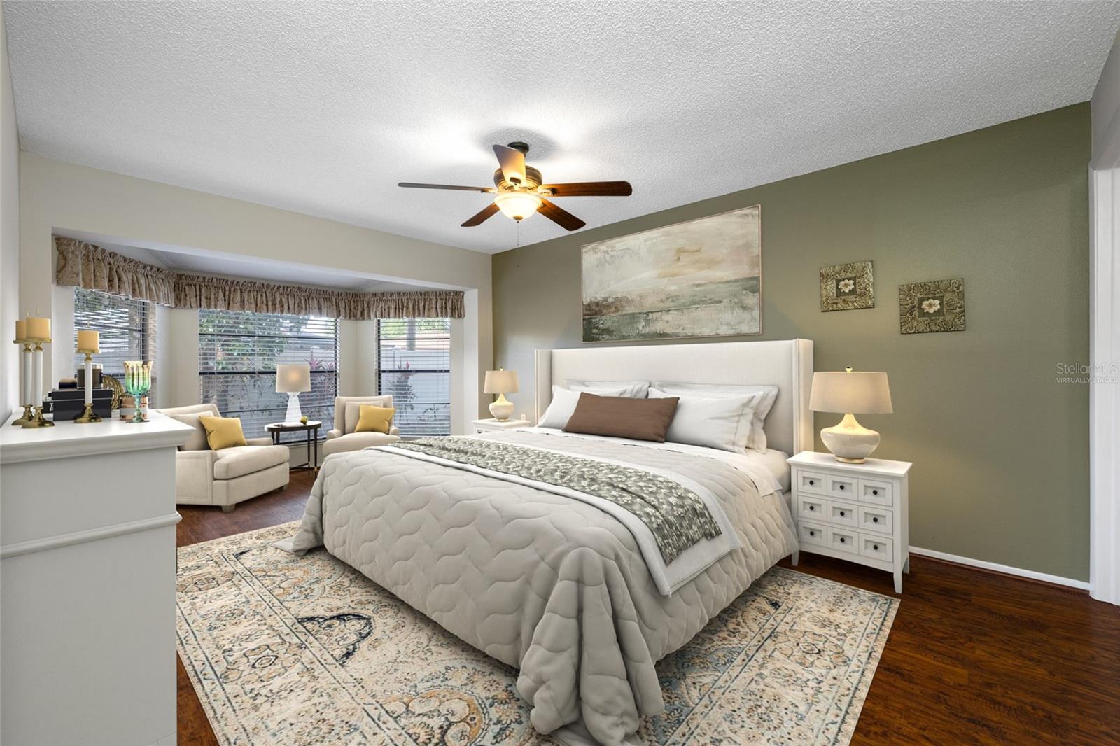 Virtually Staged Bedroom