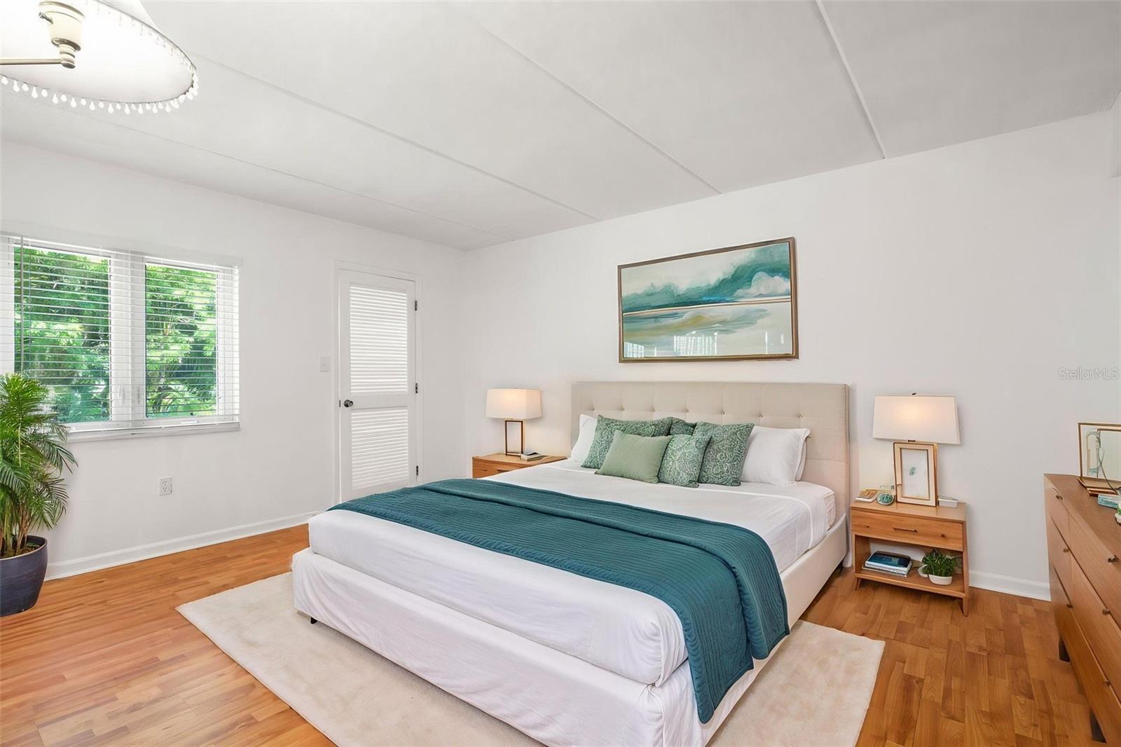 virtually stage master bedroom