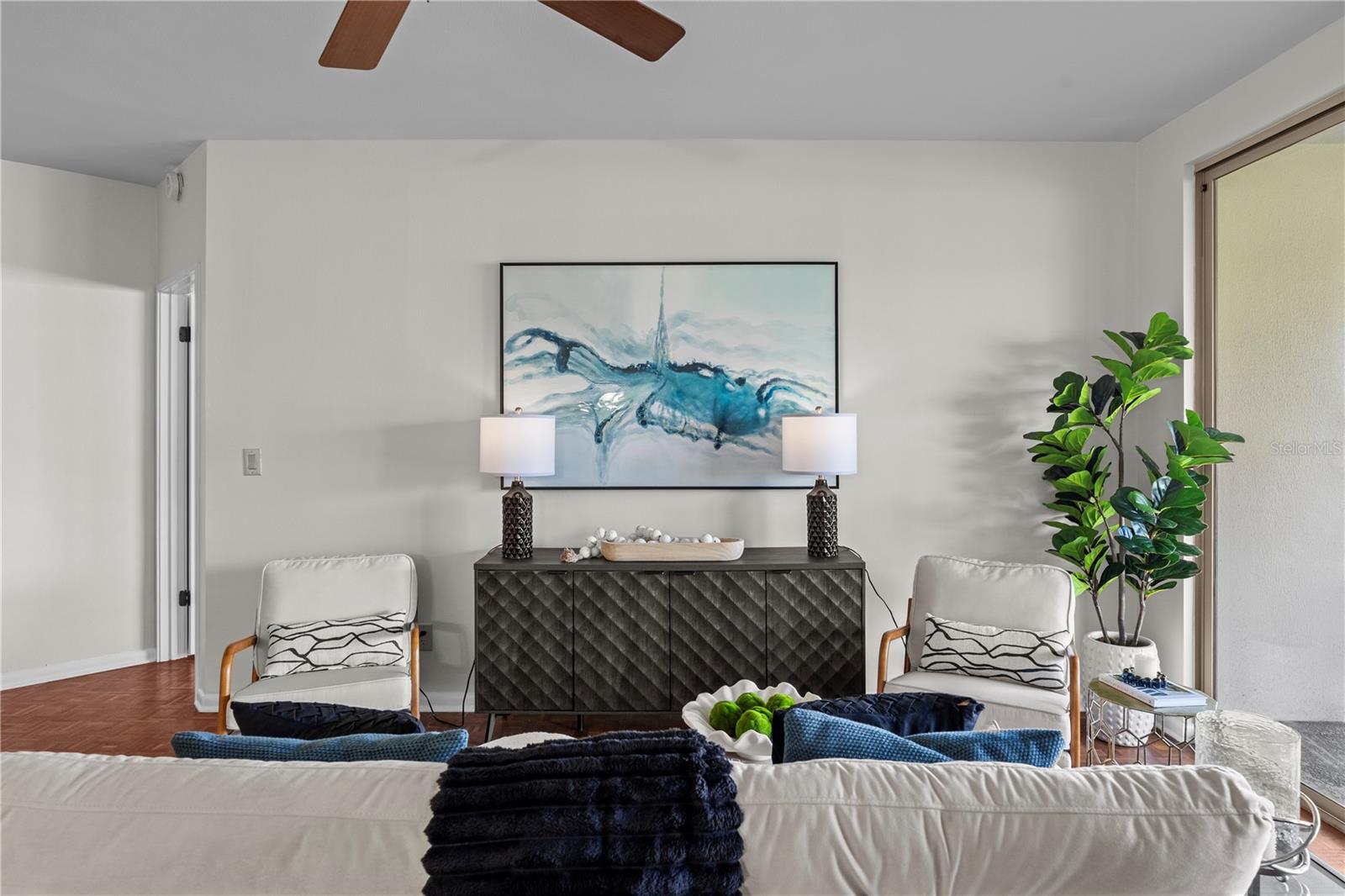 Fresh clean palette- new paint and baseboards