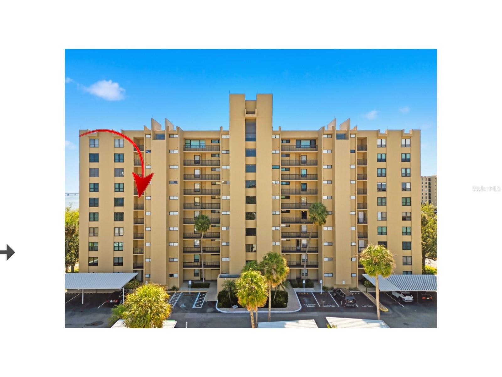 Entrance to 602 is on the side. The amazing views are on the backside of the home.