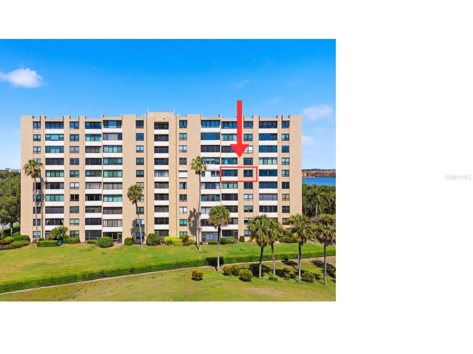 Your bedroom and living room windows overlook both Tampa Bay and the 19th hole on the golf course!