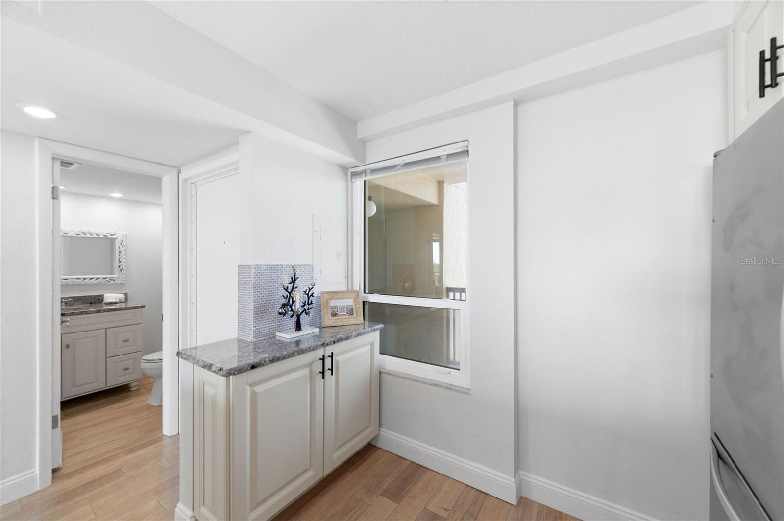 Half Bathroom is on your right upon entering the front door.