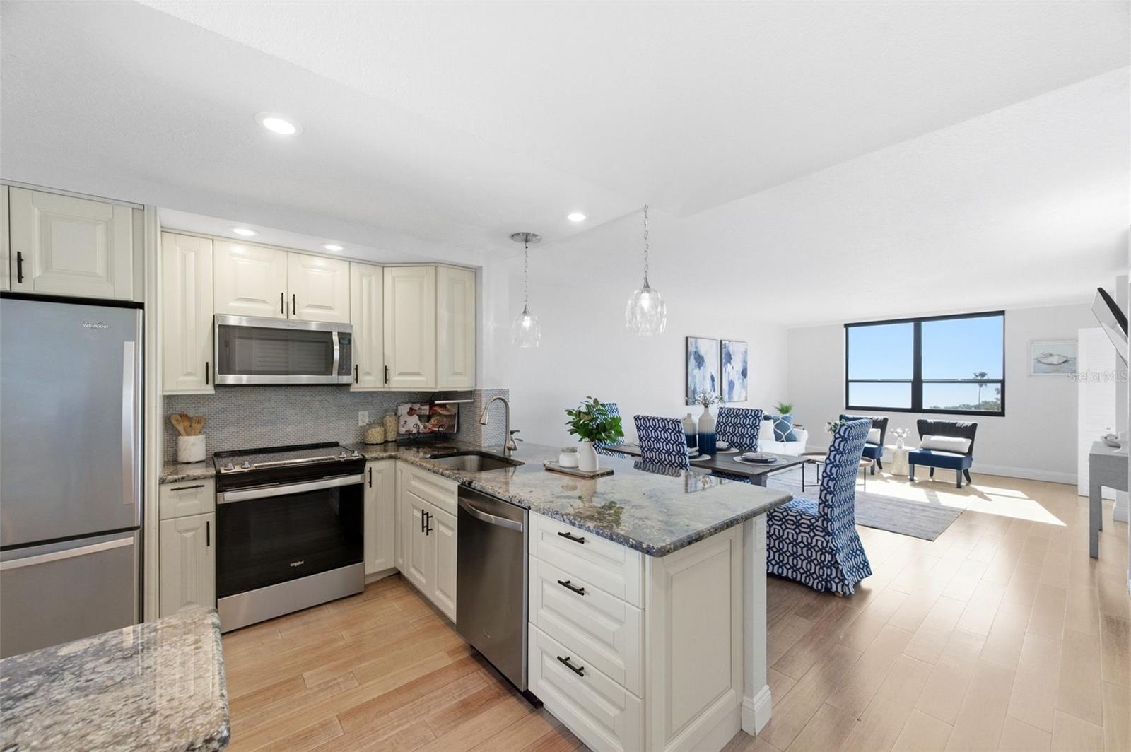 View as you enter the front door.