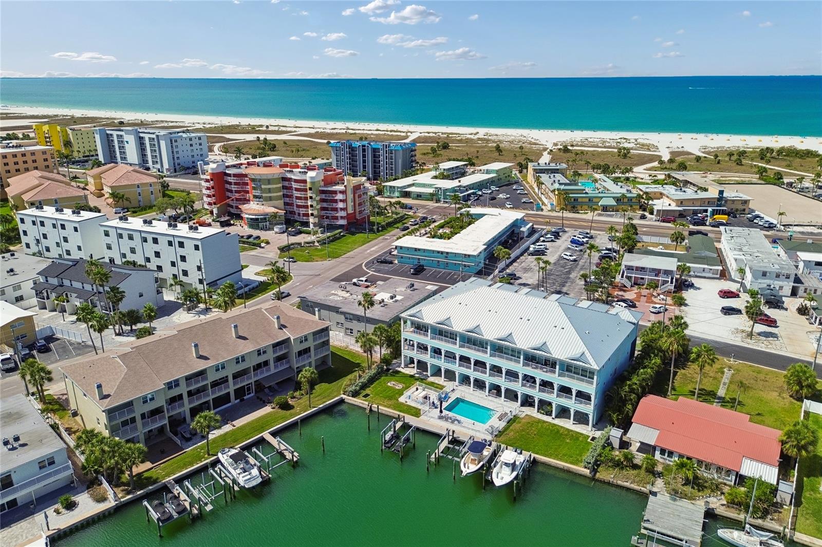 Next to a beautiful wide protected beach